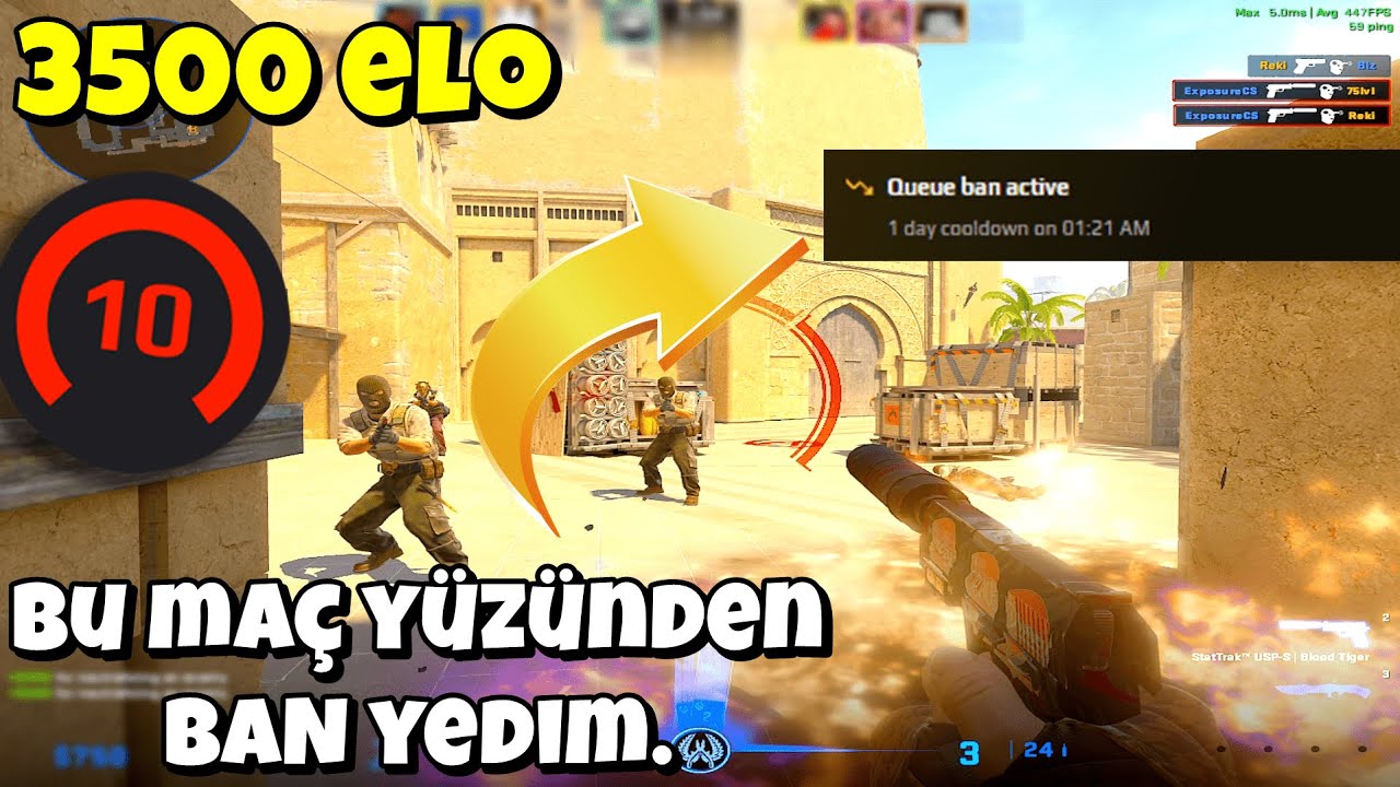 Bu ma&ccedil; y&uuml;z&uuml;nden BAN yedim! CS2 - Faceit 3500+ ELO | De_Mirage! (CS2 Gameplay)🎯