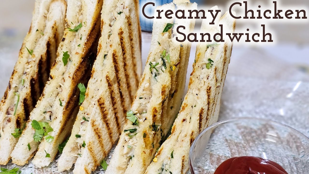Creamy Cheesy Chicken Sandwich Recipe | Perfect Lunch box & Evening Snack 