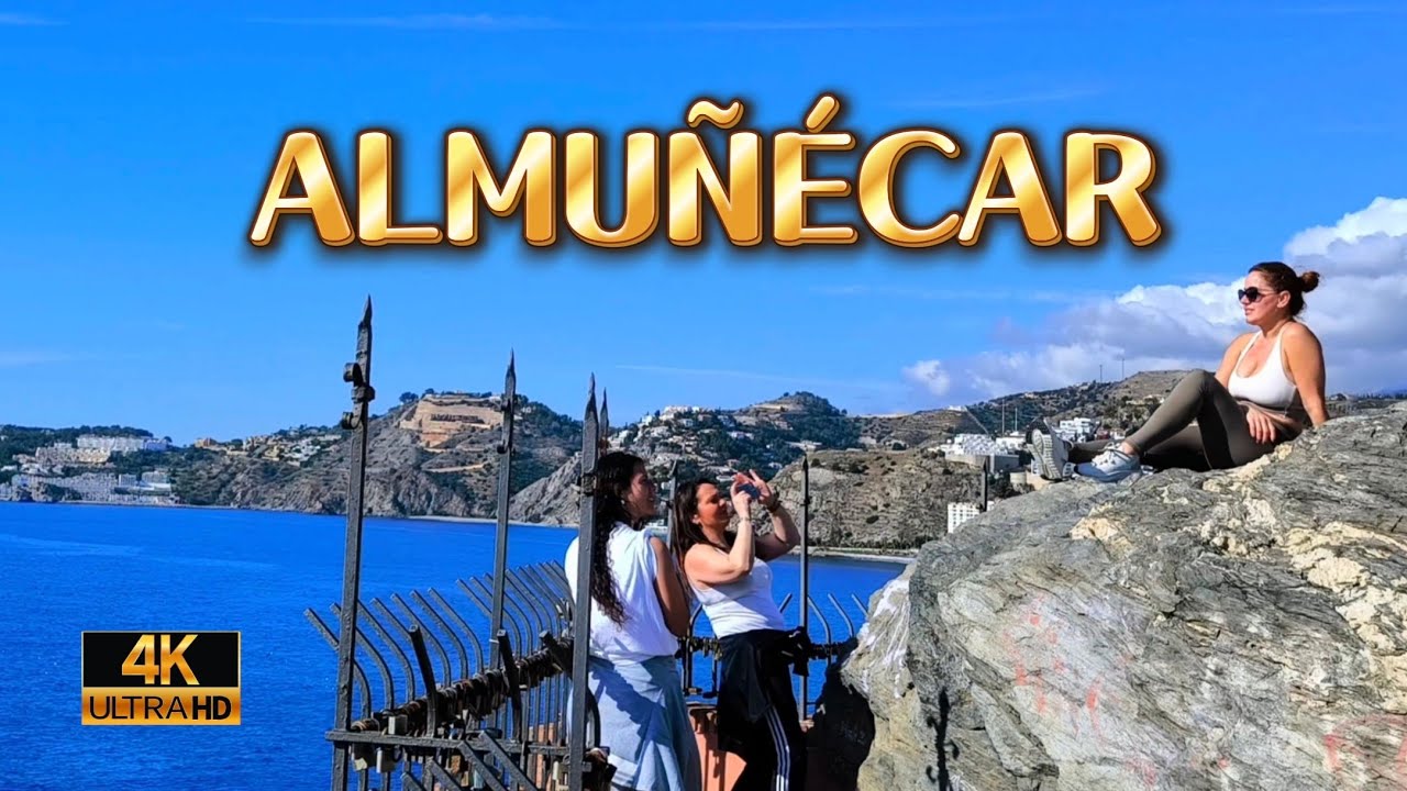 Visita hermoso pueblo Almuñécar, Granada, España. 4K