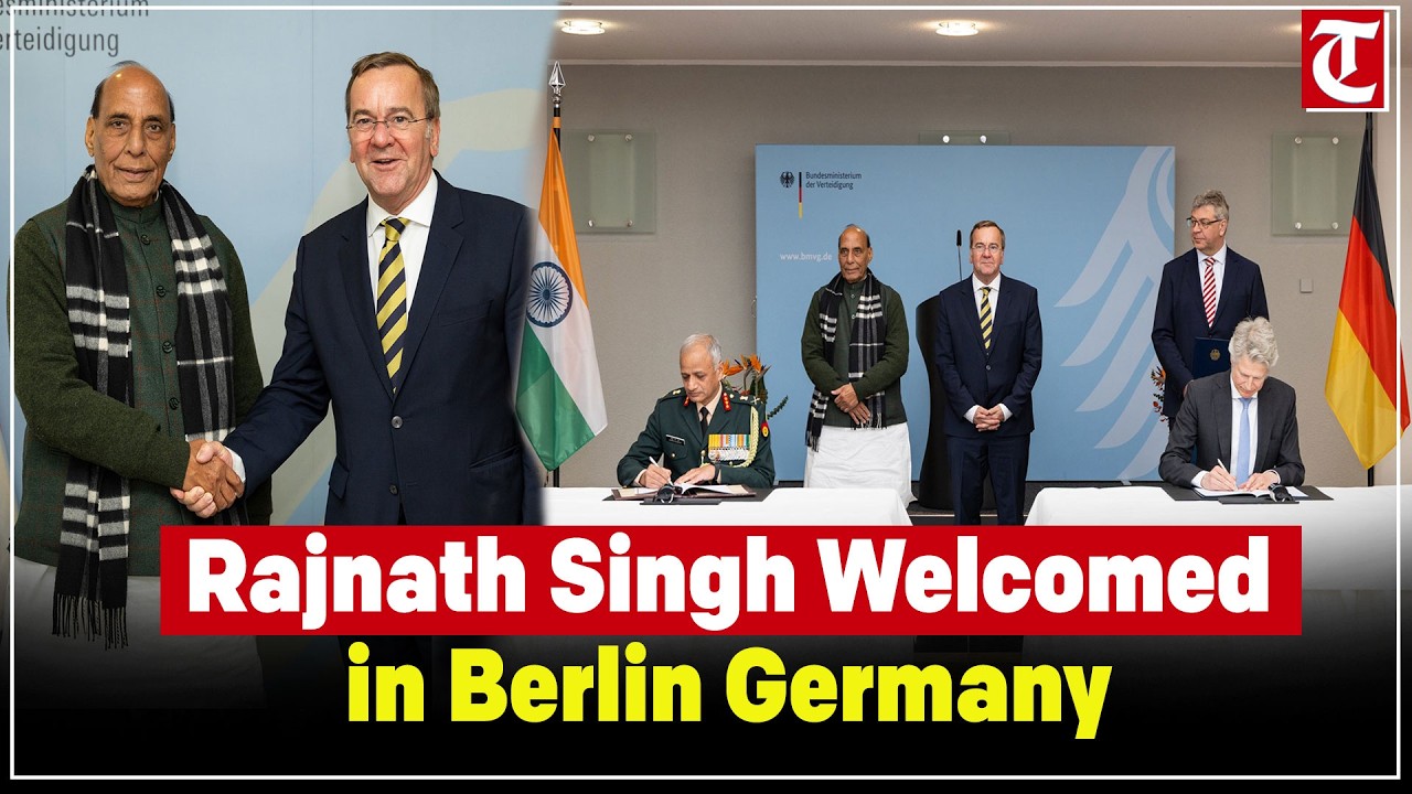 Rajnath Singh receives ceremonial welcome in Berlin, meets German Defence Minister Pistorius