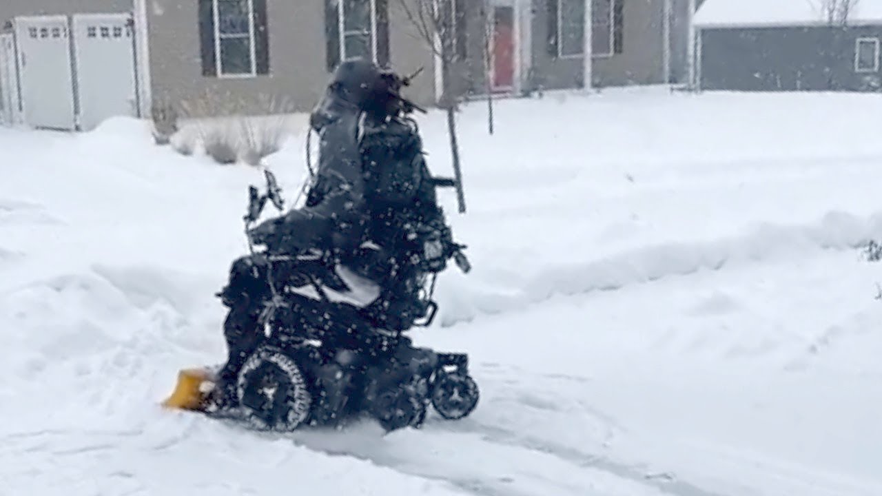 How I Shovel In My Powerchair - Corey 