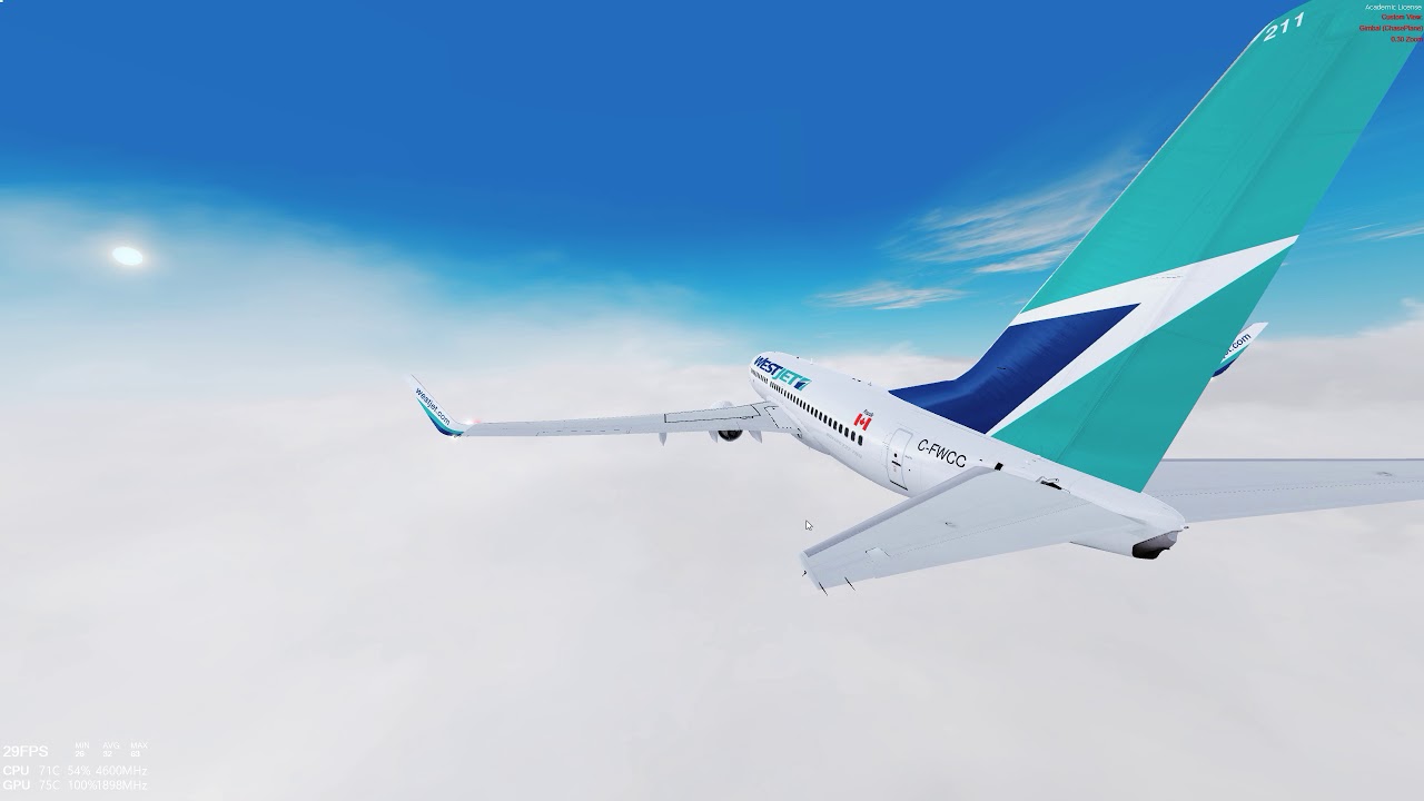 8700k Performance. Landing into CYVR with zero visibility. Rex Sky Force in Overcast
