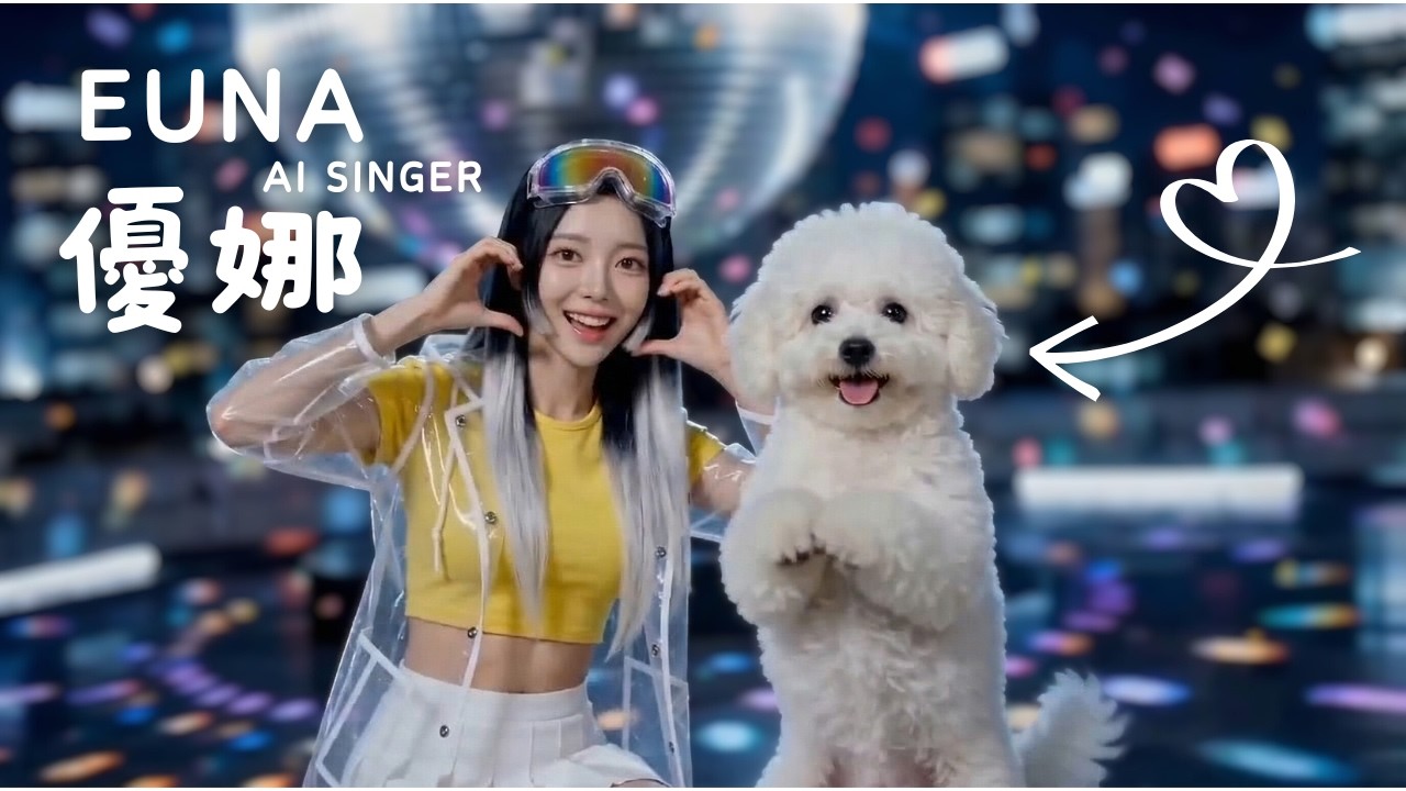 毛小孩也能溫暖 AI 歌手的心靈? | EUNA優娜 - '小浪浪' Official MV
