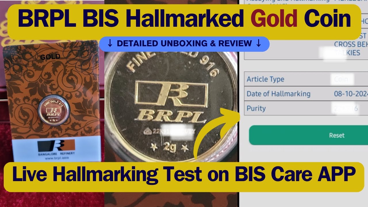 BRPL 2gm 916 Purity Gold Coin Unboxing + Live BIS Care App Test &ndash; Is It Authentic?