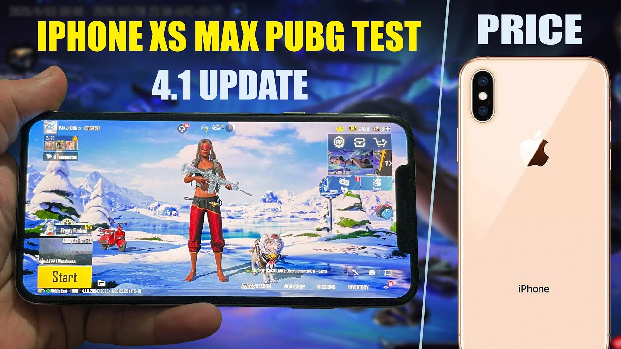 Apple iPhone XS Max PUBG Test 4.1 update🔥| PUBG Mobile Test in 2025