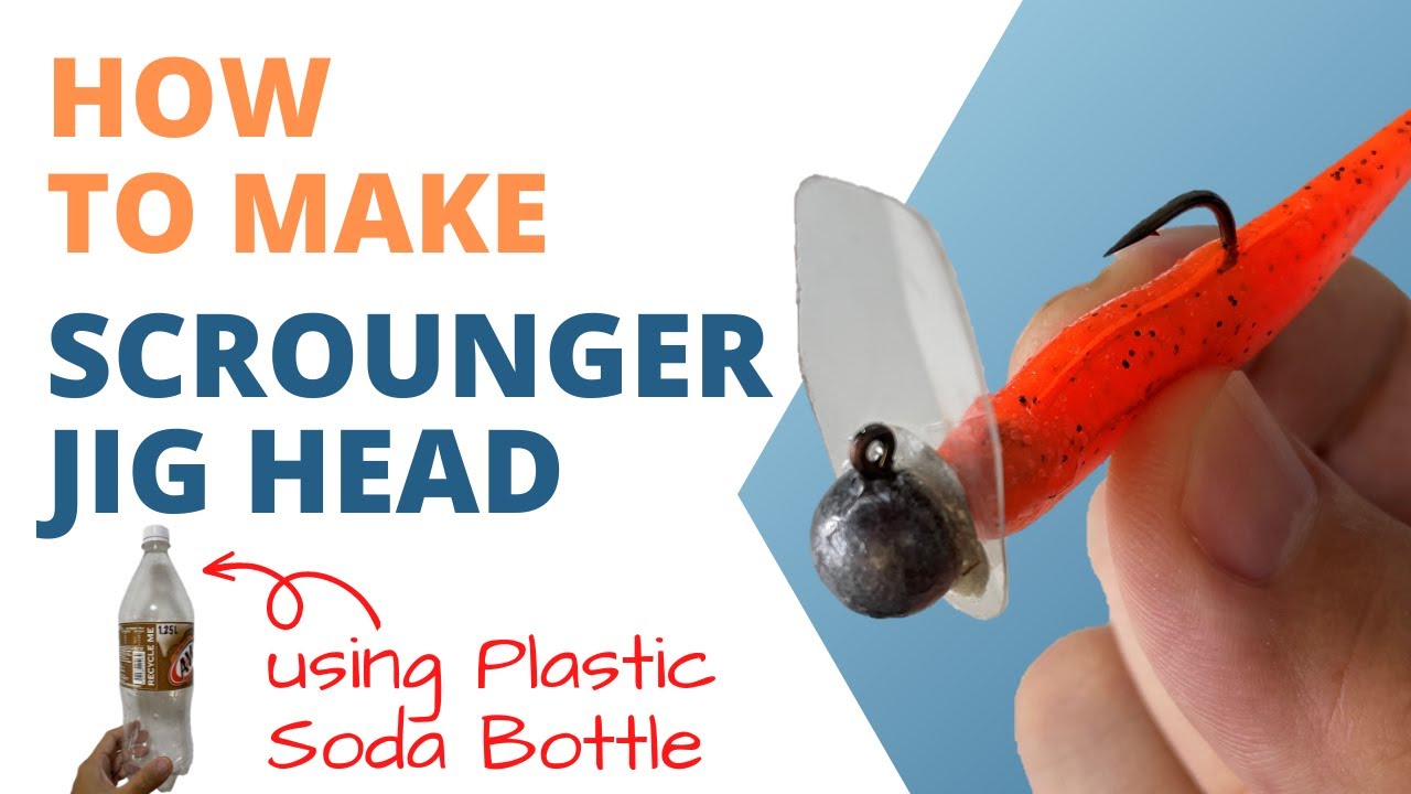 Lure Making, Fishing Hack | Scrounger Jig Head using Plastic Soda Bottle, Free Downloadable Template