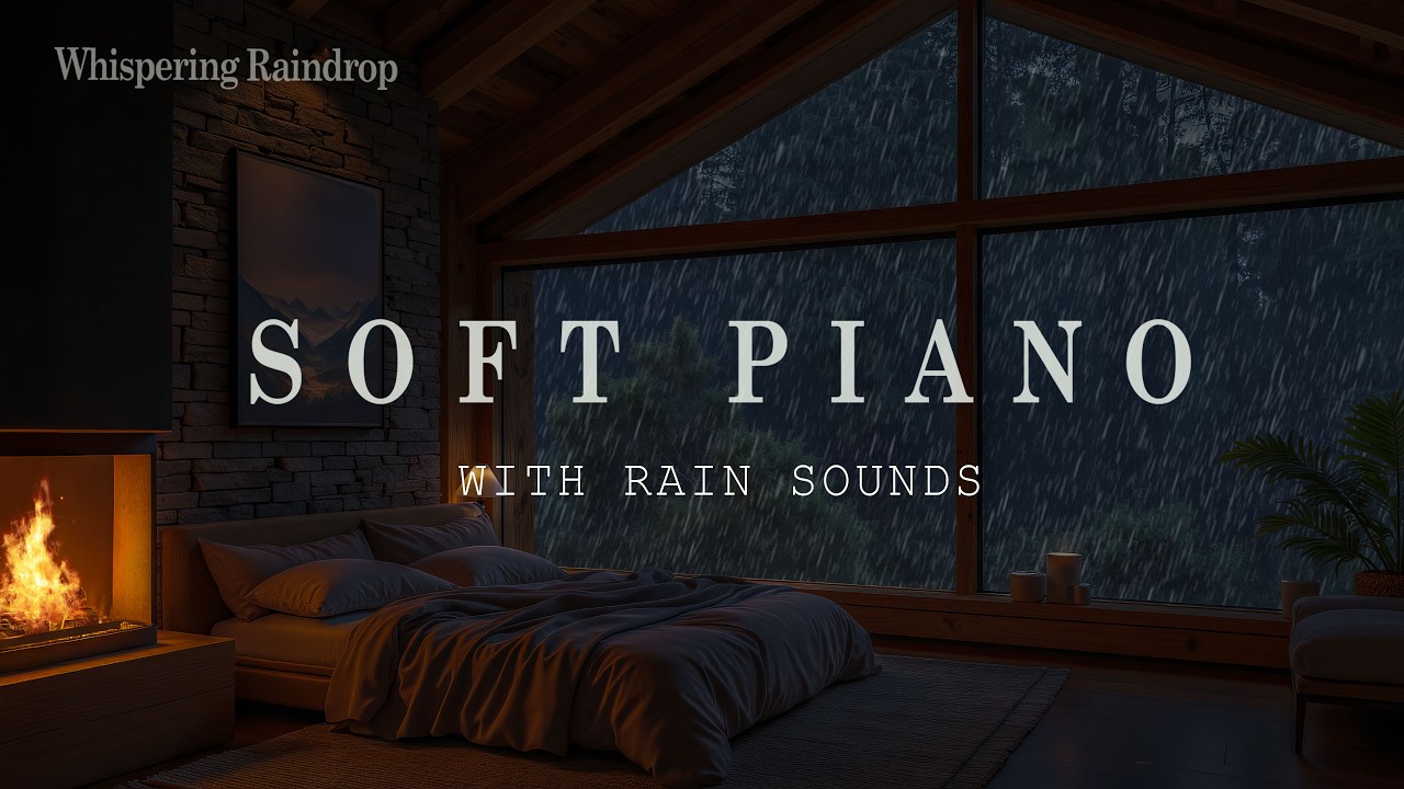 Calming Piano And Peaceful Rain Sounds 🌧️ Sleeping, Stop Overthinking, Calm Nerves, Help You Sleep