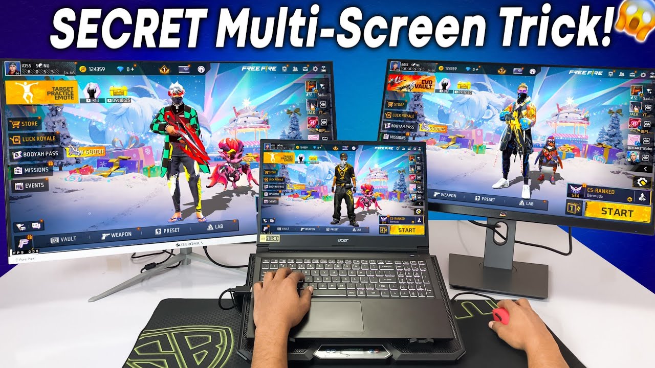 INSANE Multi-Screen Setup on Laptop! Gaming + Editing + Live Streaming Using USB to Dual HDMI