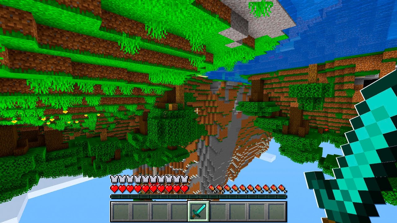 Minecraft UHC, ale svět je VZHŮRU NOHAMA..