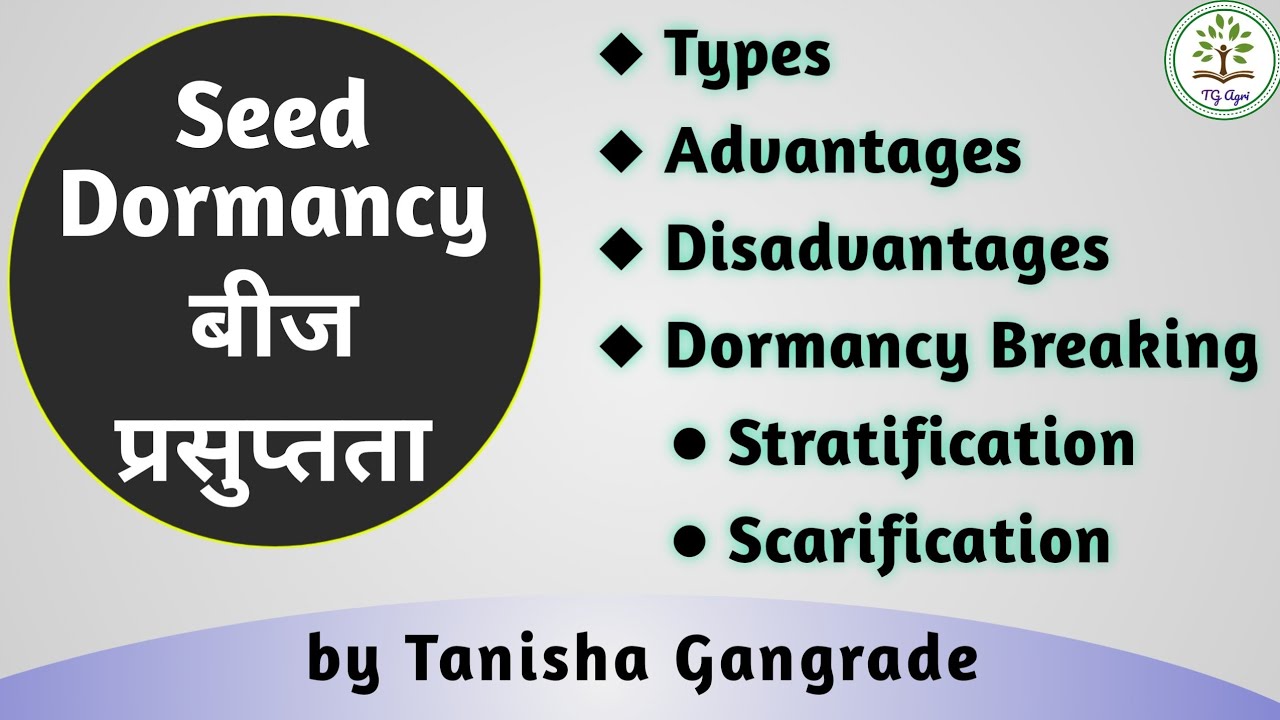 Seed Dormancy | Types of Seed Dormancy | Breaking of seed dormancy by Tanisha Gangrade