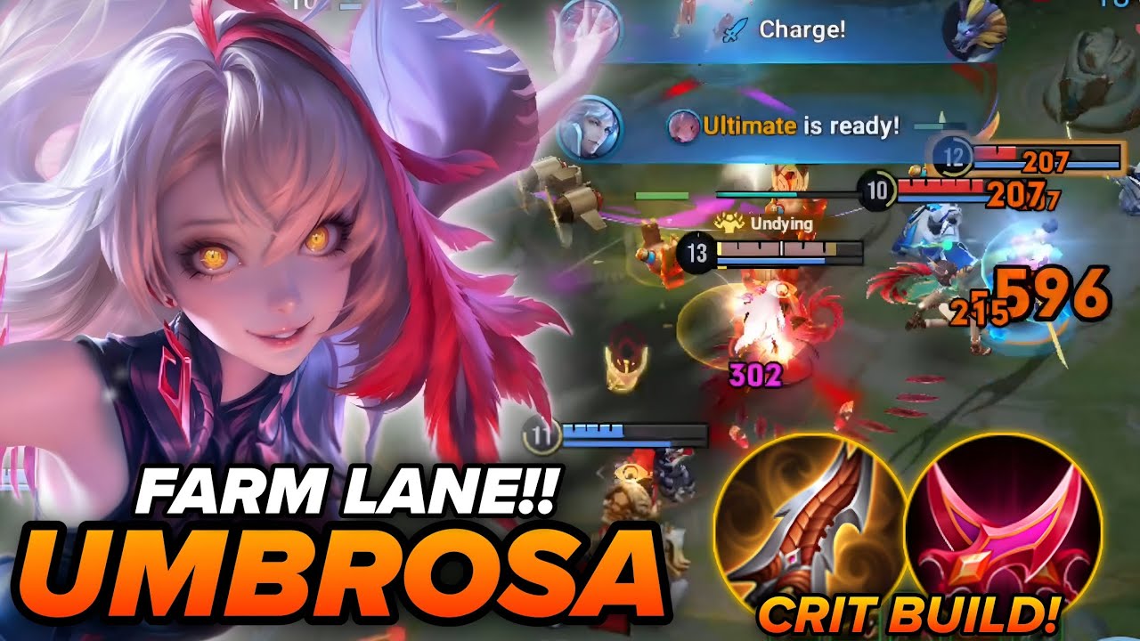 UMBROSA IN FARM LANE! | UMBROSA CRIT BUILD | UMBROSA BUILD & ARCANA HONOR OF KINGS