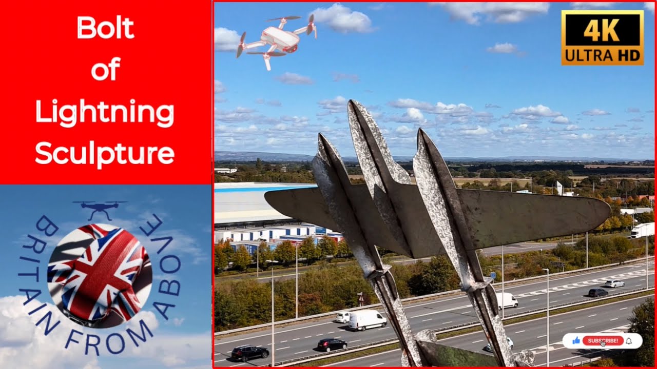 Drone Flight Over the New Bolt of Lightning Memorial  