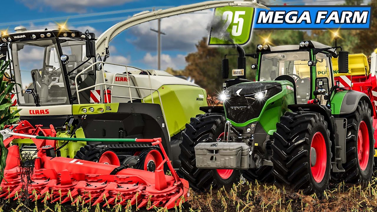 LS25 US: MAIS häckseln: CLAAS Jaguar & Fendt 1050 im EINSATZ | Mega Farm #7 | Farming Simulator 25
