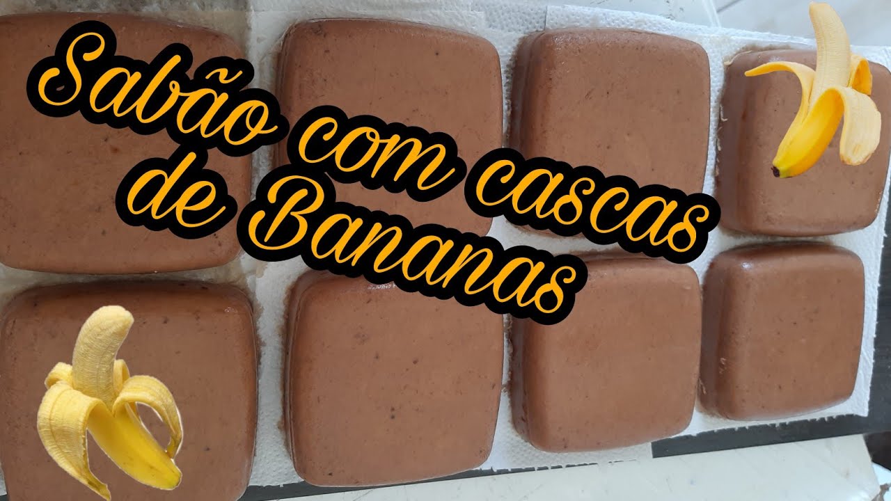 sabão de cascas de bananas c/soda passo a passo
