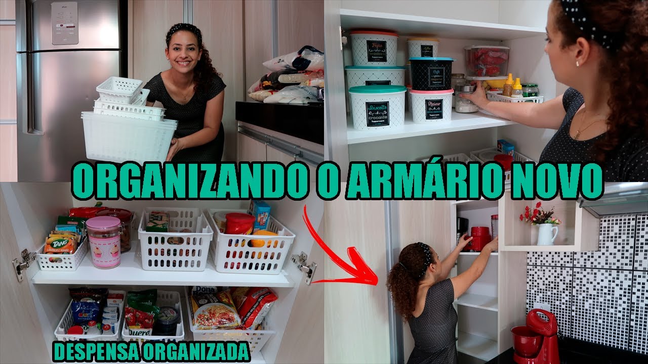 ORGANIZANDO O ARMÁRIO NOVO, NOVAS CESTINHAS ORGANIZADORAS, DESPENSA ORGANIZADA| LETÍCIA VELOSO
