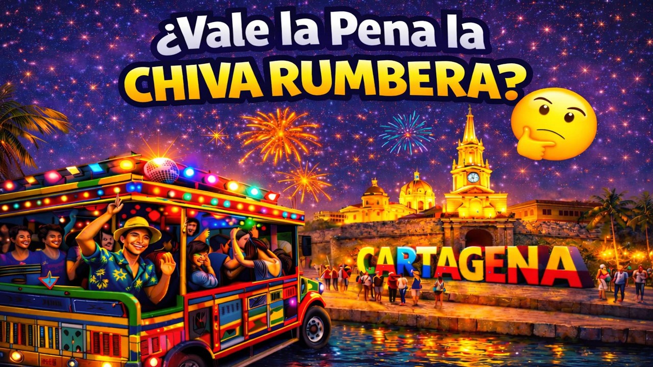 Así Es el Tour en Chiva Rumbera por Cartagena 🇨🇴🚌 (Recorrido Completo)