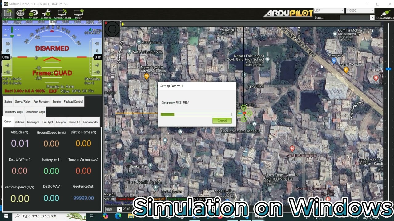 Flight Simulation Using DroneKit on Ardupilot (Fixed Pymavlink Bug)