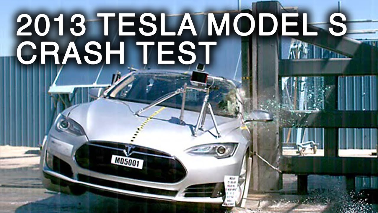 2013 Tesla Model S | Pole Crash Test by NHTSA