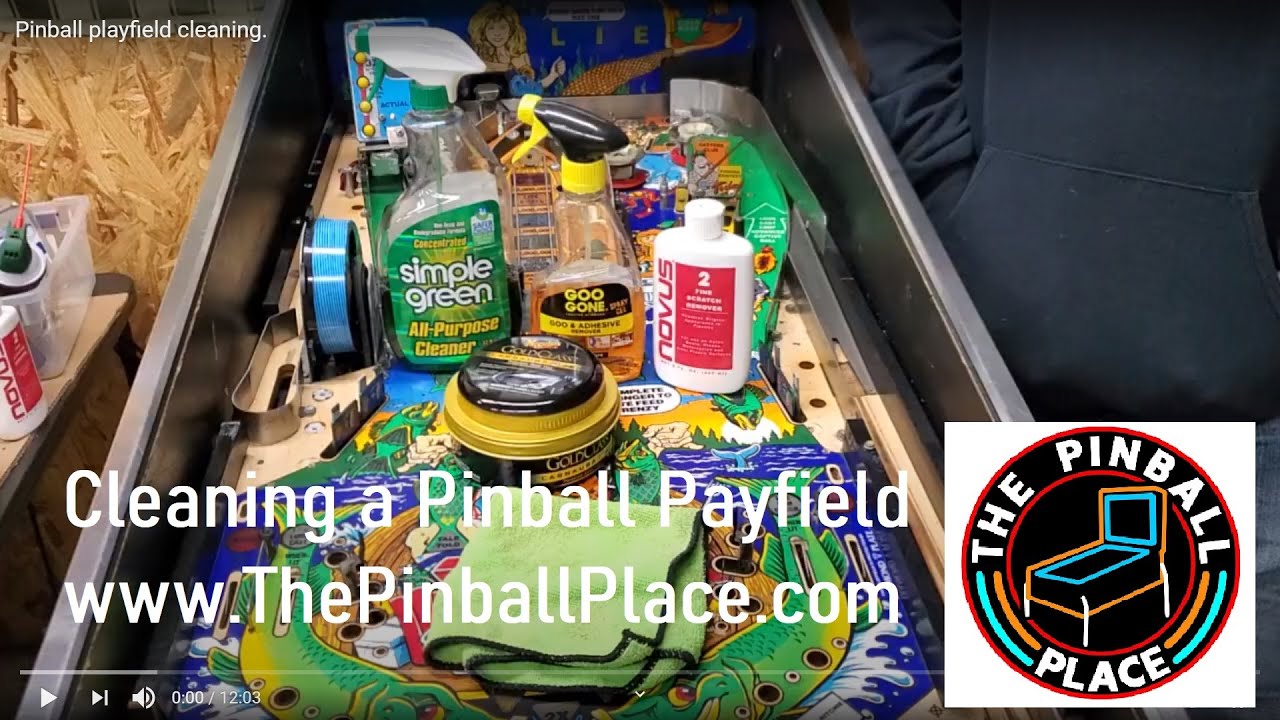 Pinball playfield cleaning.