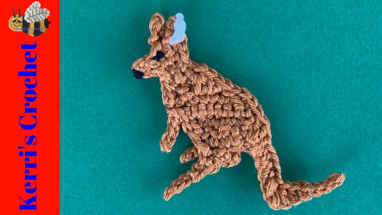 Small Crochet Kangaroo Tutorial &ndash; Crochet Applique Tutorial
