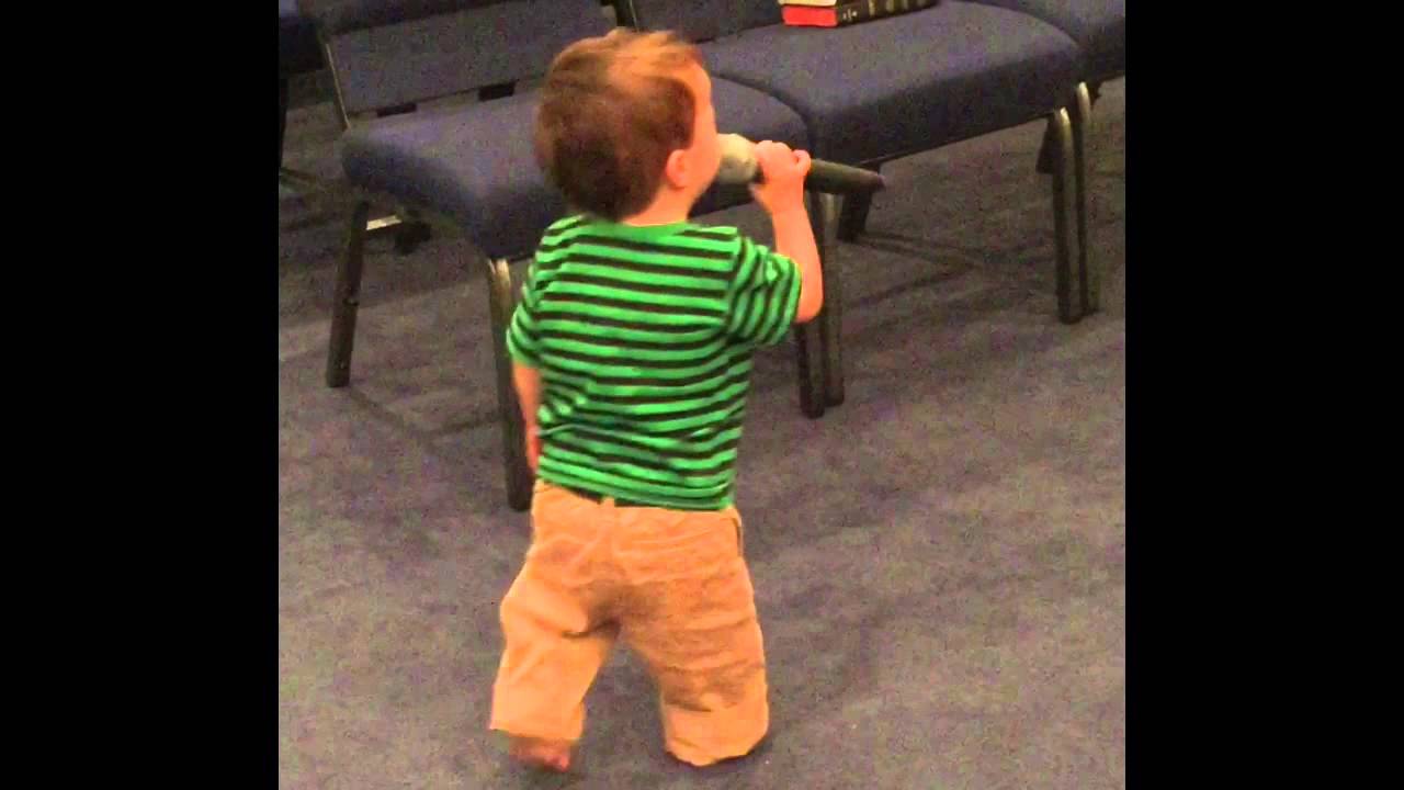 My 2 year old Josiah preaching after church.