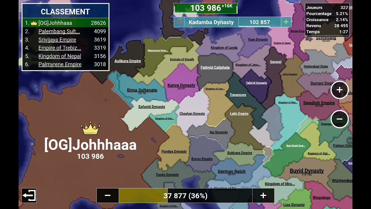 Je vous conseille accubattery et je joue a territorial.io 