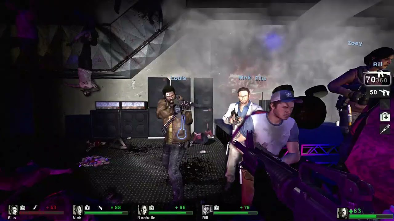 Left 4 Dead 2 - Ottawa Rock City Canada With All 8 Survivors (As Coach L4D Beta Animations)
