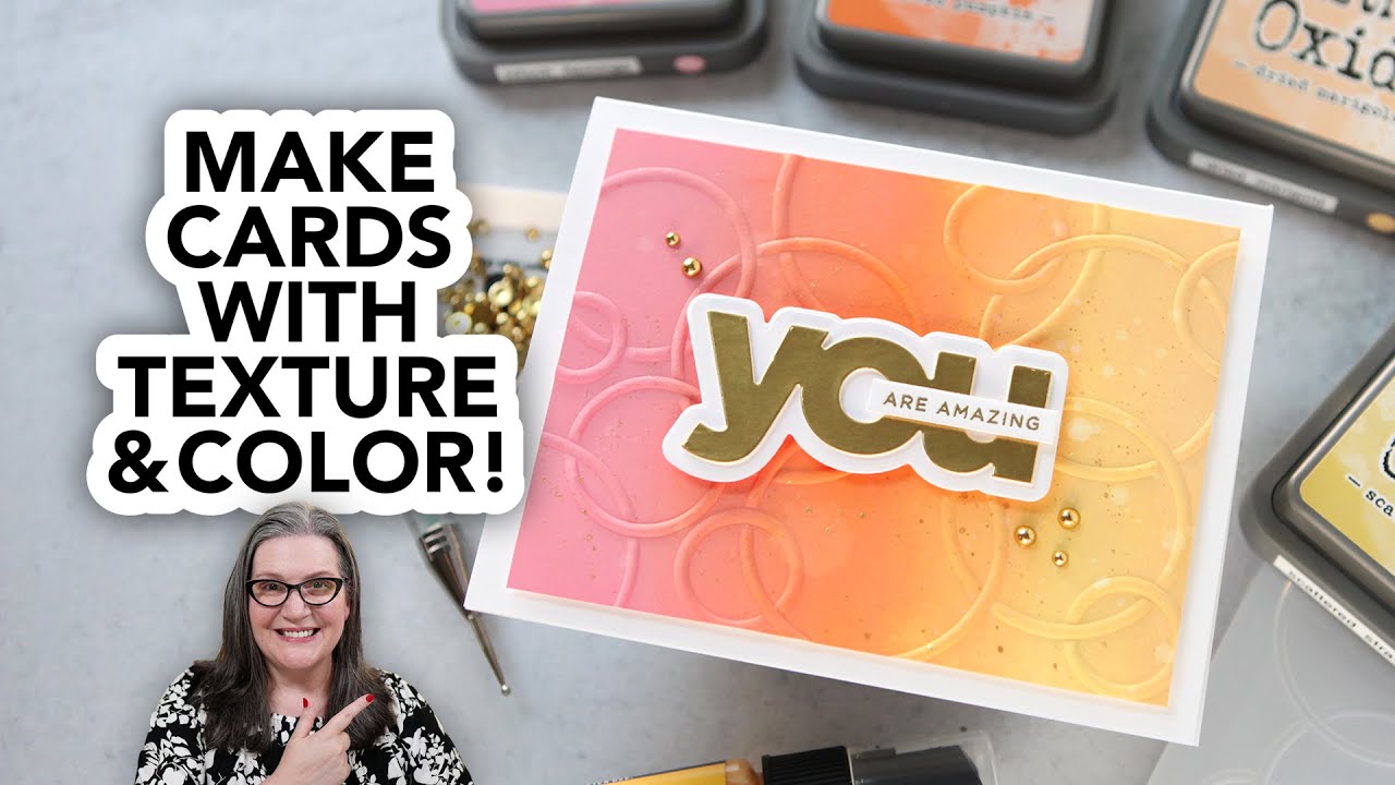 Bold color and cool texture for your cards!