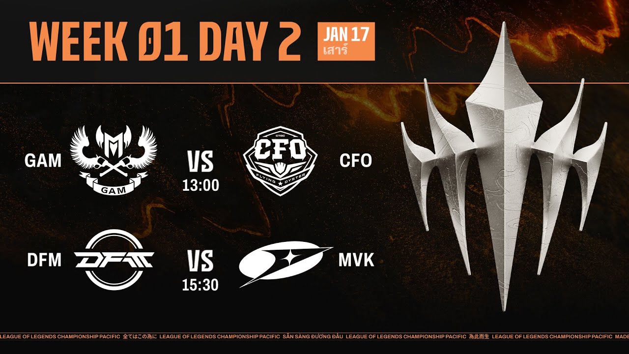 [TH] GAM vs CFO | DFM vs MVK | LCP 2026 Split 1 Regular Season Week 1 Day 2
