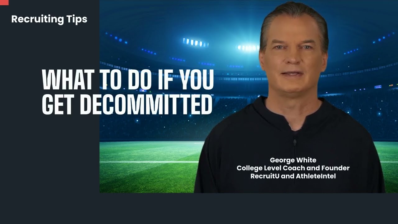 What to do if you get decommitted in College sports recruiting. How to overcome to get re-recruited.