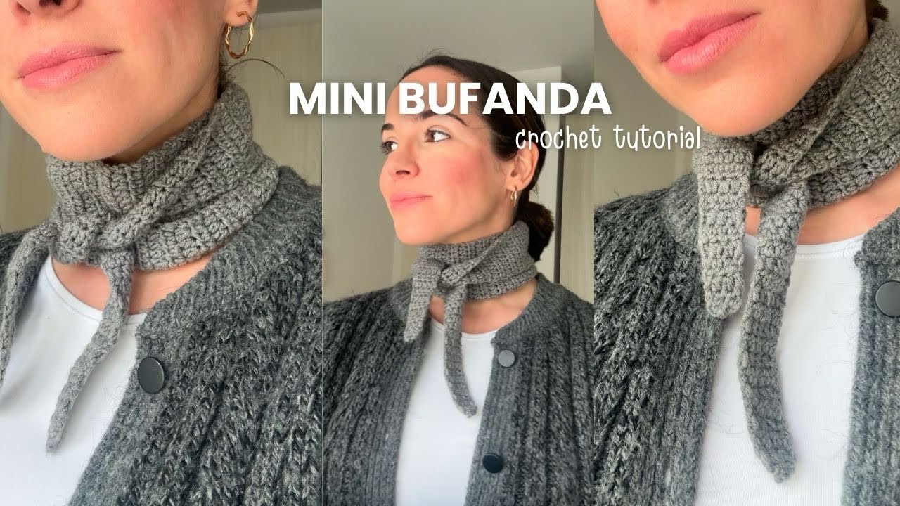 Tutorial: mini bufanda a crochet | paso a paso