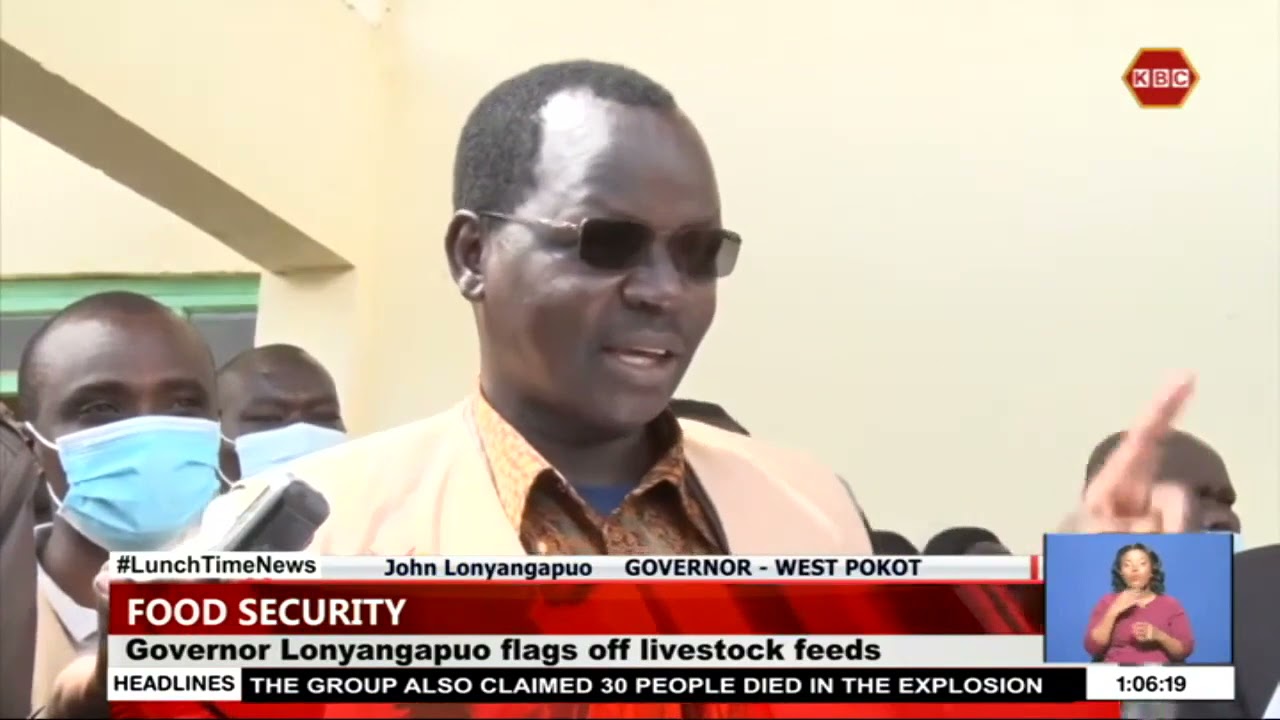 Governor Lonyangapuo flags off 4,000 bags of emergency livestock feeds