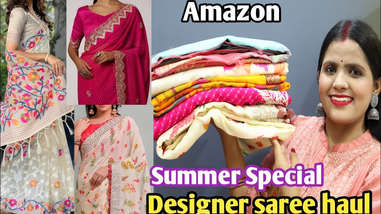 Amazon Saree collection with price/Designer Saree haul/Party wear/Amazon Haul