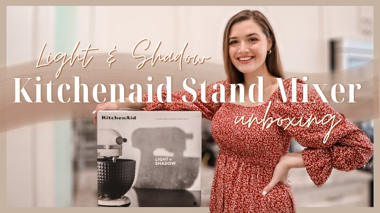 Unboxing Kitchenaid Artisan Series 5 qt. Limited-Edition Light & Shadow Stand Mixer w/ Ceramic Bowl