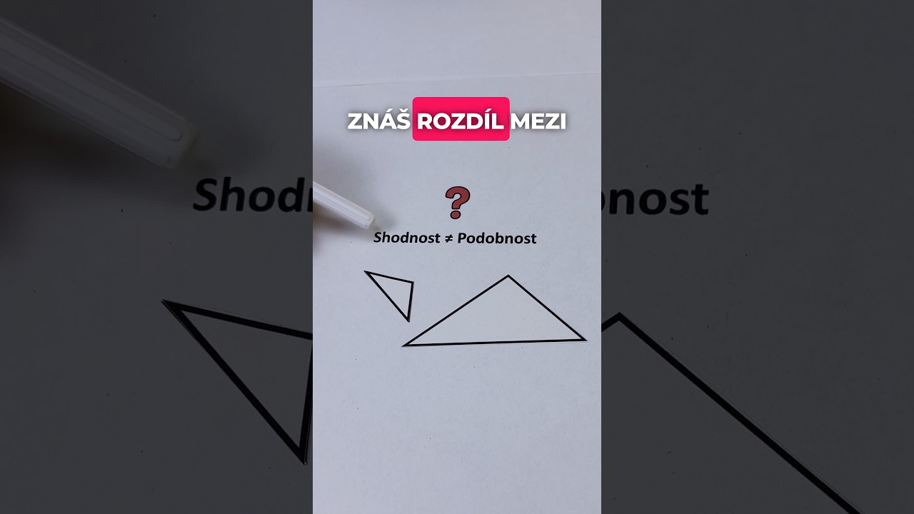 🚀 Příprava na přijímačky 2025/26 | Matematika: Shodnost a podobnost trojúhelníků krok za krokem