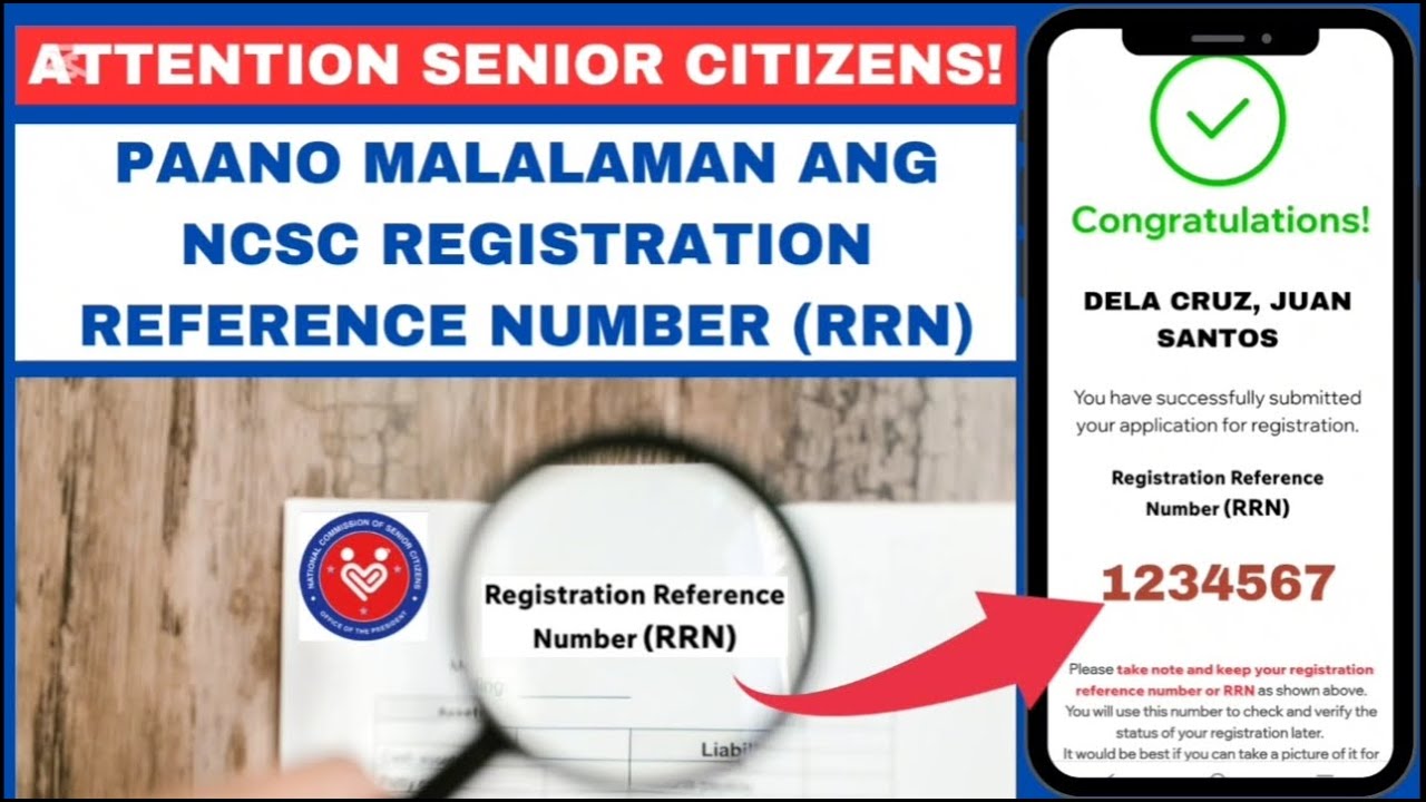 PAANO MALALAMAN ANG NCSC REGISTRATION REFERENCE NUMBER [RRN] 2024 | HR LEAH G.