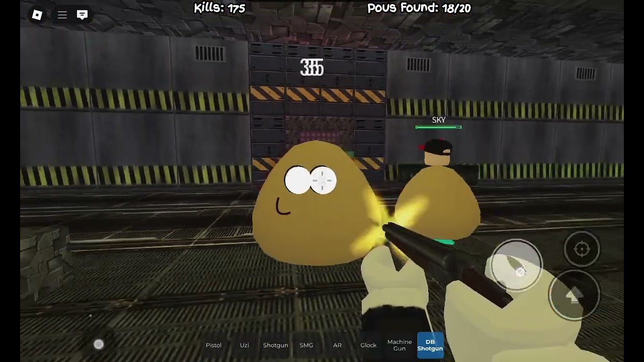 ROBLOX is evil pous 21/20 boss pou white eyes my kills;175 after 600+ kills my avertar😱😵🥵🔫