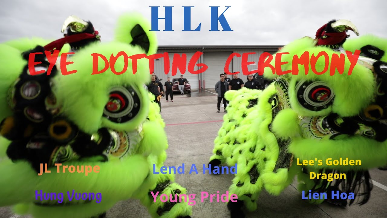 HLK eye dotting ceremony featuring 7 lion dance teams from Houston and Dallas.  Wow!
