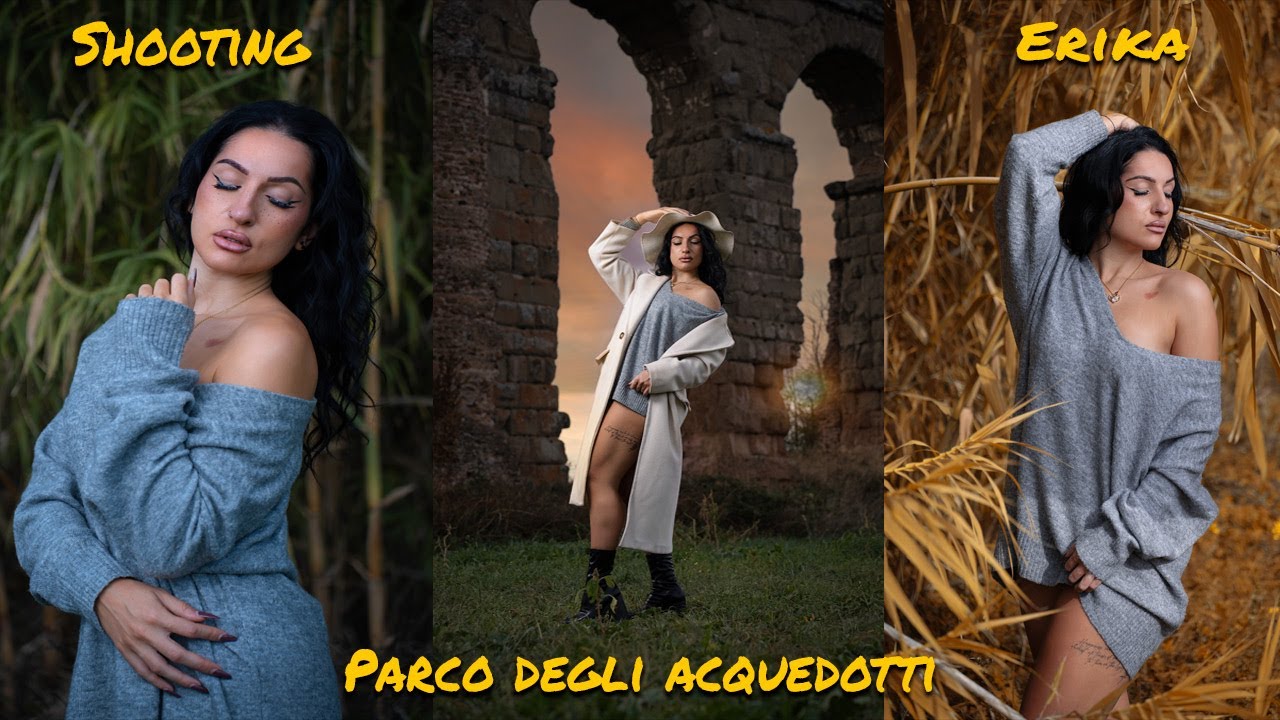 Shooting Erika Parco Degli Acquedotti sony a7iv Tamron 28-75 Godox AD300 insta360 x3 insta360 go3