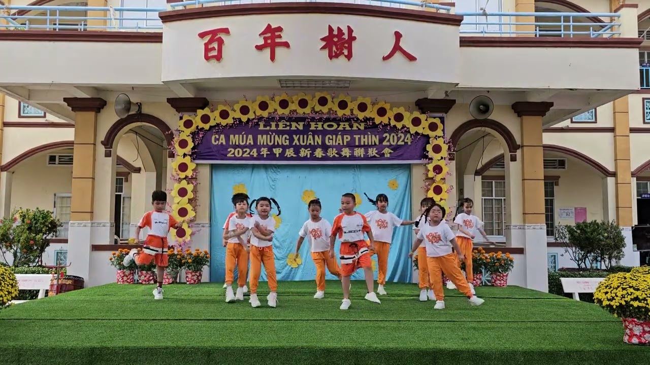 Ca múa mừng Xuân Giáp Thìn 2024. Trường MN - TH Tân Minh Trí.