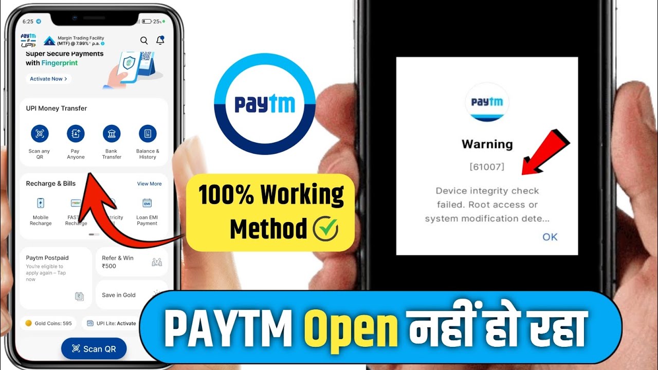 Paytm Device Integrity Check Failed Fix | Warning 61007 Problem Solution 2026