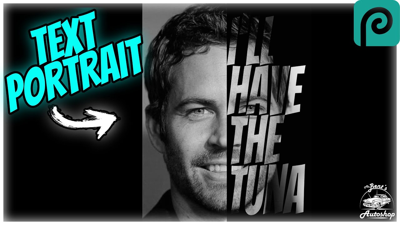 БЫСТРО Создайте текстовый портрет в Photopea - | БЕСПЛАТНЫЙ PHOTOSHOP |