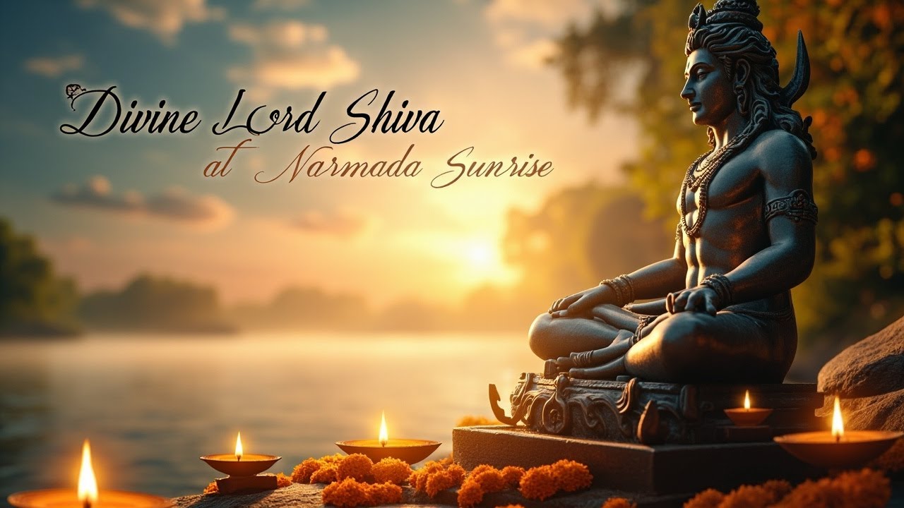 Lord Shiva at Sunrise by Narmada River | Ultimate Spiritual Awakening & Divine Meditation