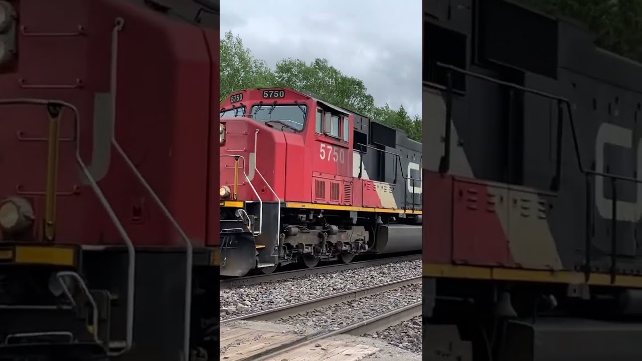 RARE CN SD75I DUO Hauls CN A439-41 through Minnesota!!!