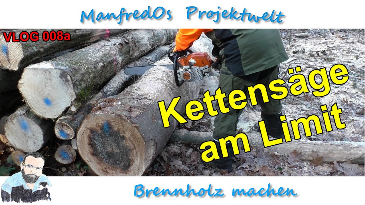 Kettensäge am Limit, Traktor am Limit | Brennholz-VLOG 008a