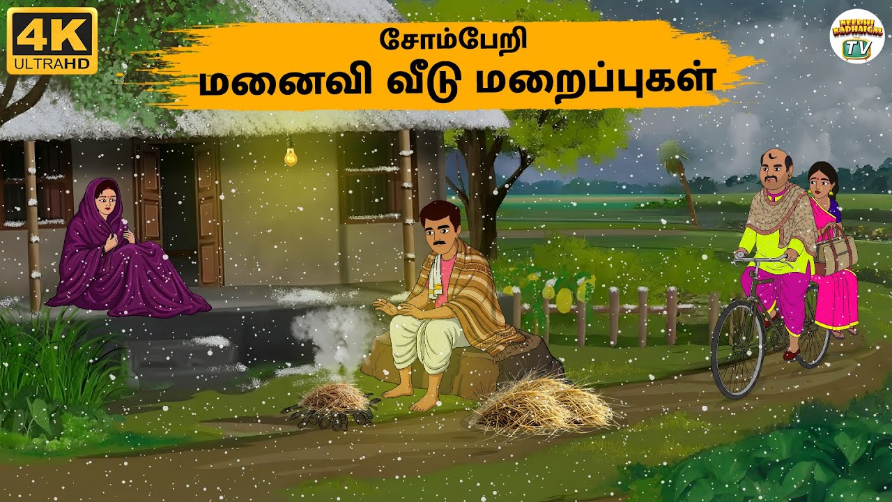 Tamil Stories - சோம்பேறி மனைவி வீடு மறைப்புகள்  - Needhi Kadhaigal Tv - 304 | Tamil Moral Stories