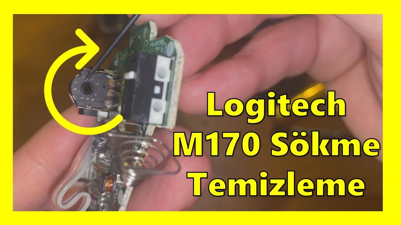 Logitech M170 Mouse Sökme ve Makara (Scroll) Tuşu Temizliği Tamiri Nasıl Yapılır
