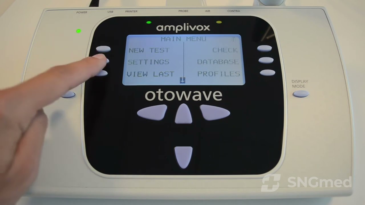 Работа на тимпанометре Amplivox Otowave 302h
