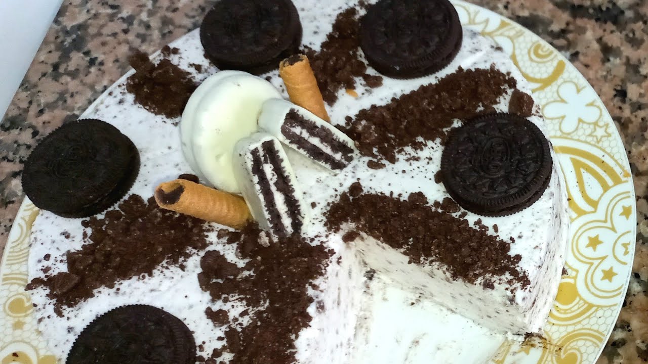 Oreo Ice cream🍦 glace🍨 oreo facile 🍦كلاس او ايس كريم حجم عائلي اوريو اكثر من رائع