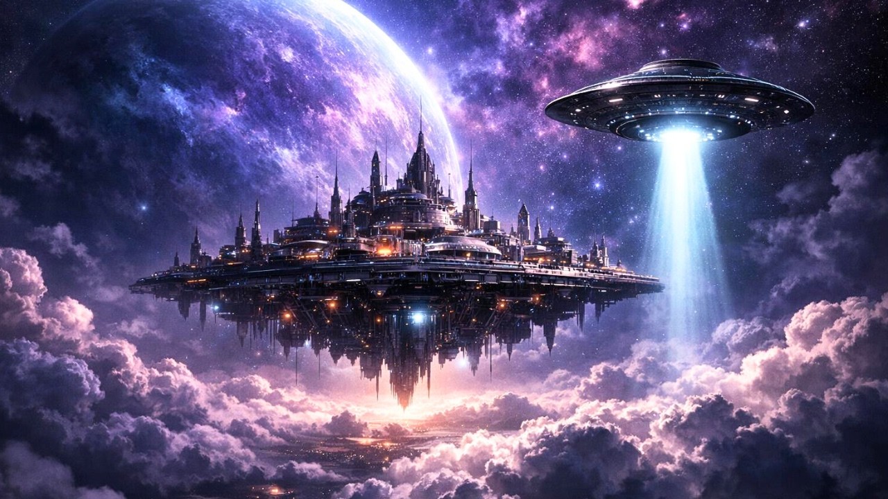 UFO Encounters Above Alien Worlds | Epic Cinematic Sci-Fi Journey 4K.